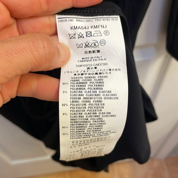 Armani Collection Collezioni Dress Black Cummerbund Waist Crossover Top Size 40 - Picture 8 of 8